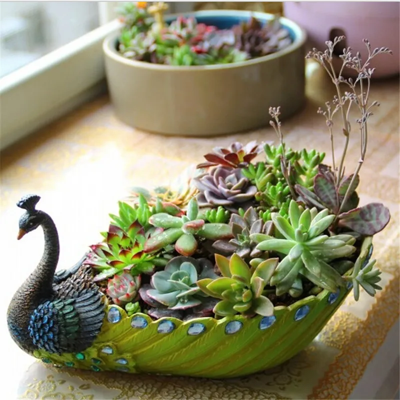 New Design Outdoor Peacock Garden Decoration Supplies Flower Pot Ceramic Garden Pots