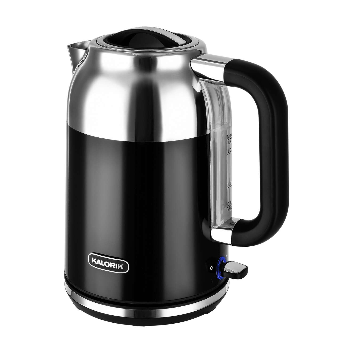 Kalorik Retro Black Stainless Steel 1.7 L Electric Tea Kettle