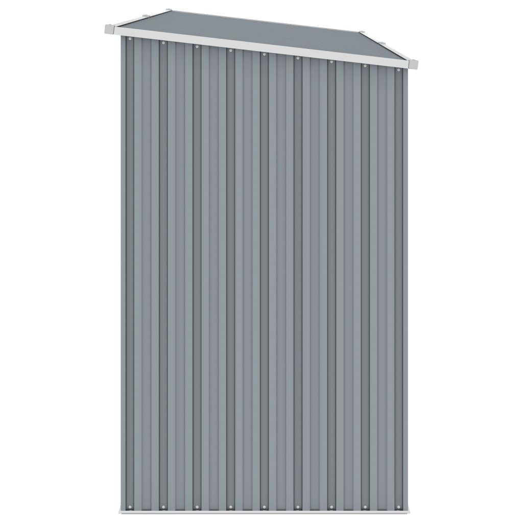 Firewood Shed Charmma Garden Storage Shed Gray 96.5"x38.6"x62.6" Galvanized Steel