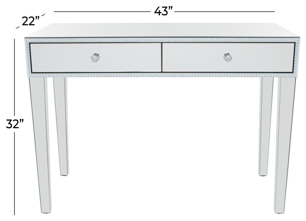 Glam Silver Wood Console Table 560097   Contemporary   Console Tables   by Brimfield  ampMay  Houzz