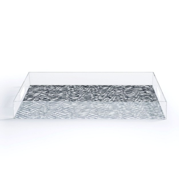 Ninola Design Japandi Texture Marks Medium Acrylic Tray Deny Designs