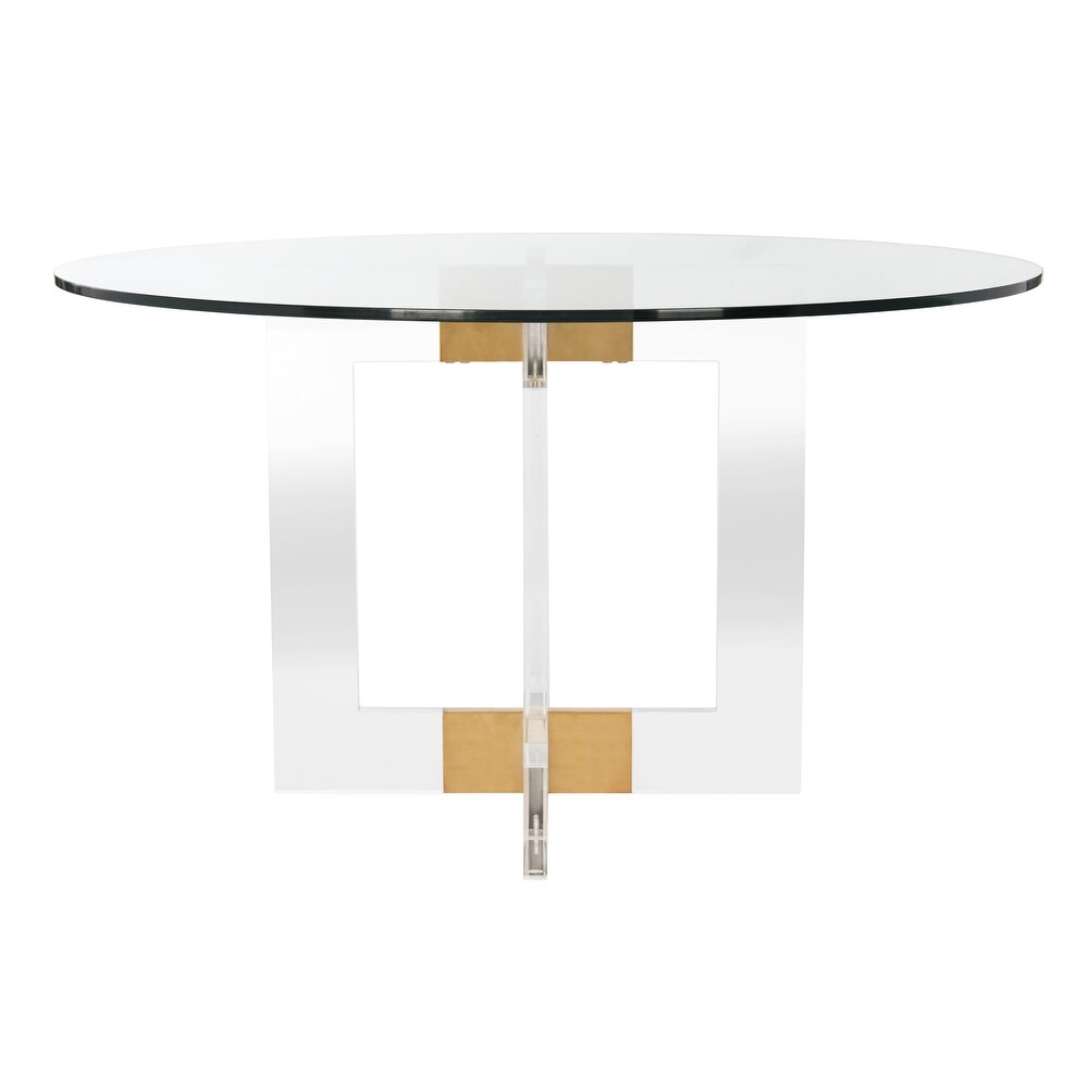 SAFAVIEH Couture Xevera Round Acrylic Dining Table   42\