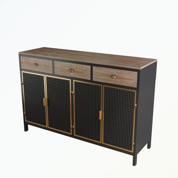 4 Doors Modern Sideboard with 3 Top Drawers