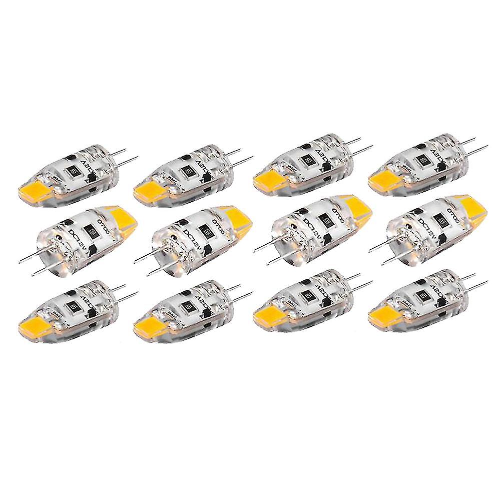 12pcs G4 Led Bulb 12v Dc Dimmable Cob Led G4 Bulb 1.5w 360 Beam Angle To Replace 15w Halogen Lamp (