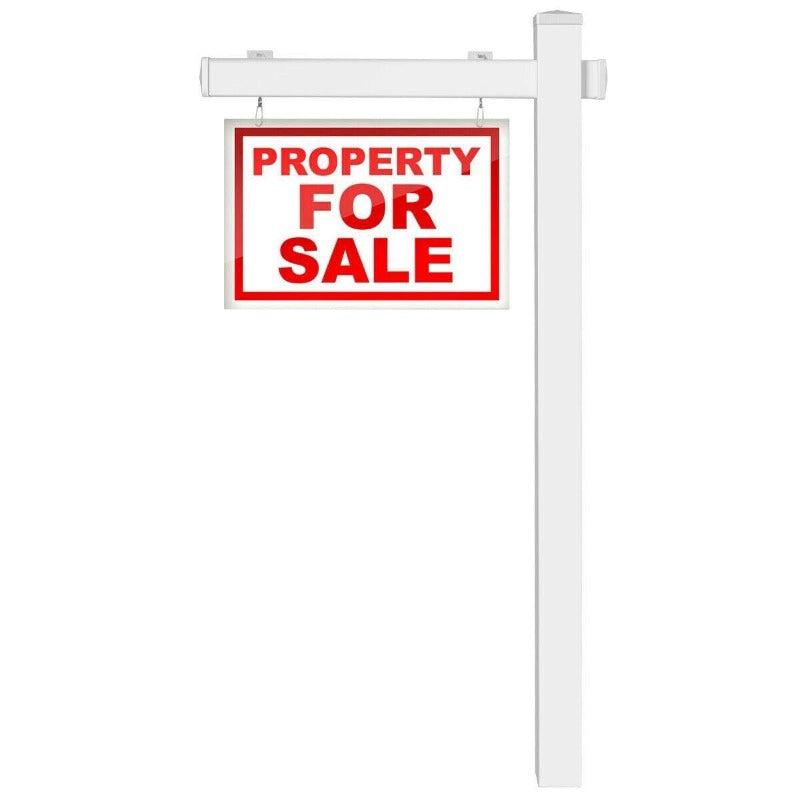 6 Ft Vinyl UPVC Real Estate Yard Sign Post