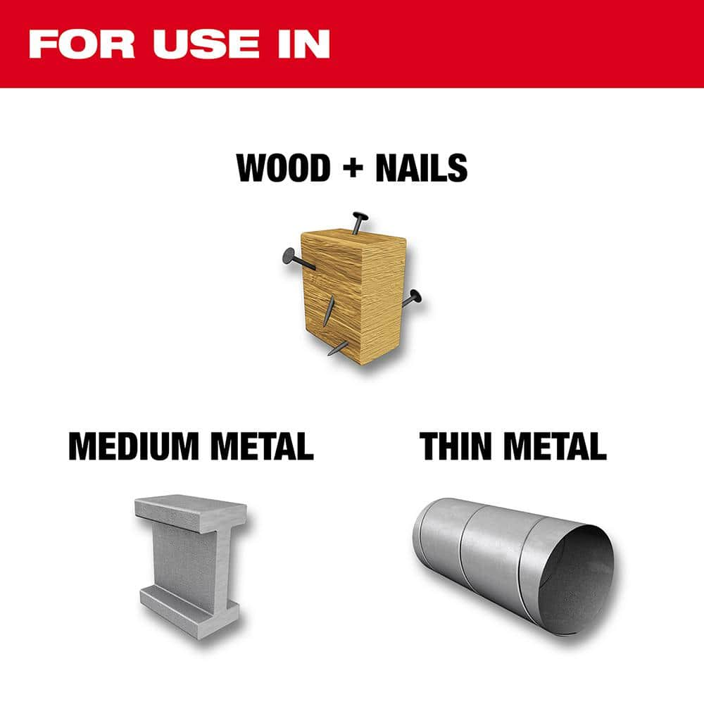 Milwaukee SAWZALL Wood and Metal Cutting Bi-Metal Reciprocating Saw Blade Set (10-Piece) 49-22-1110