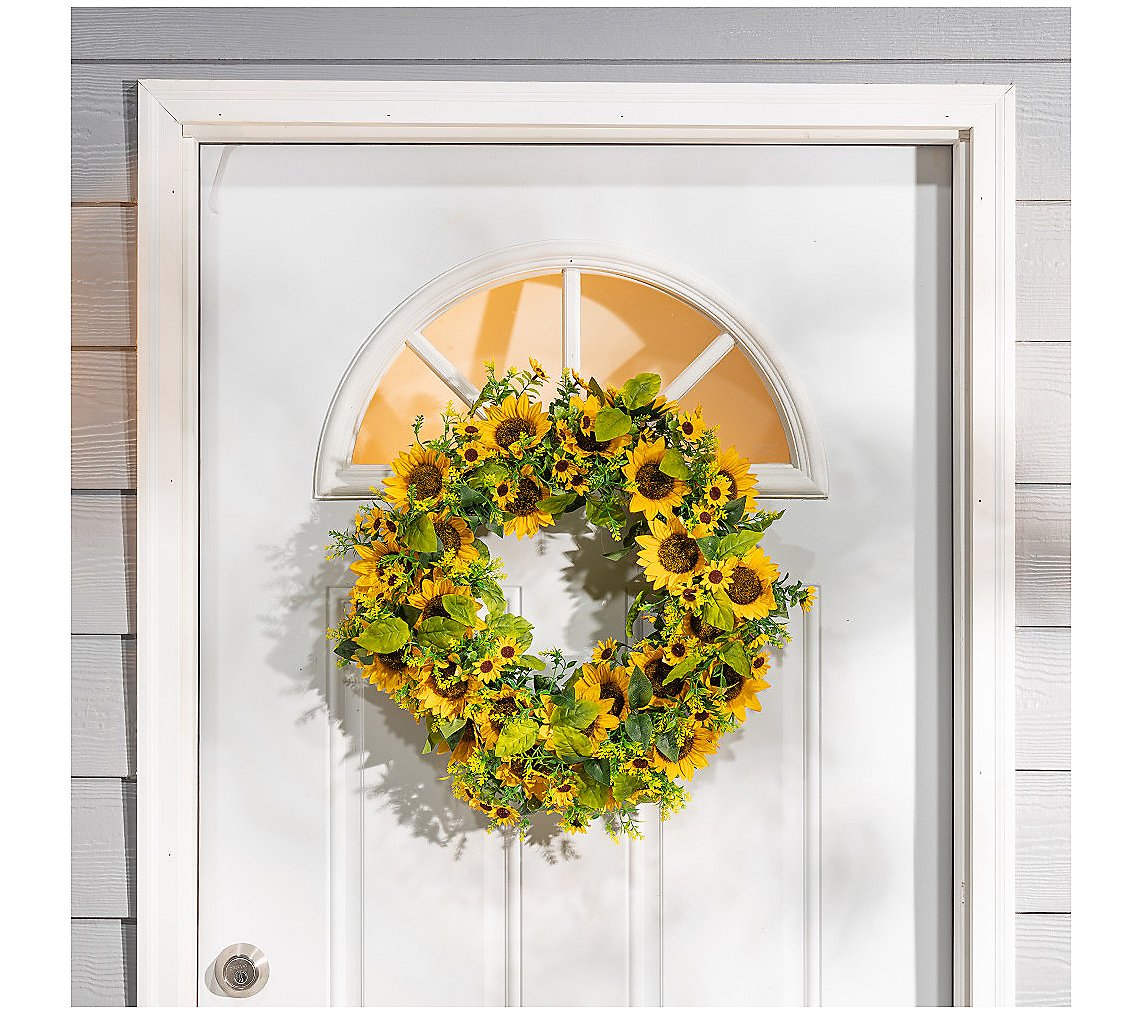 22-in D Sunflower Wreath by Gerson Co