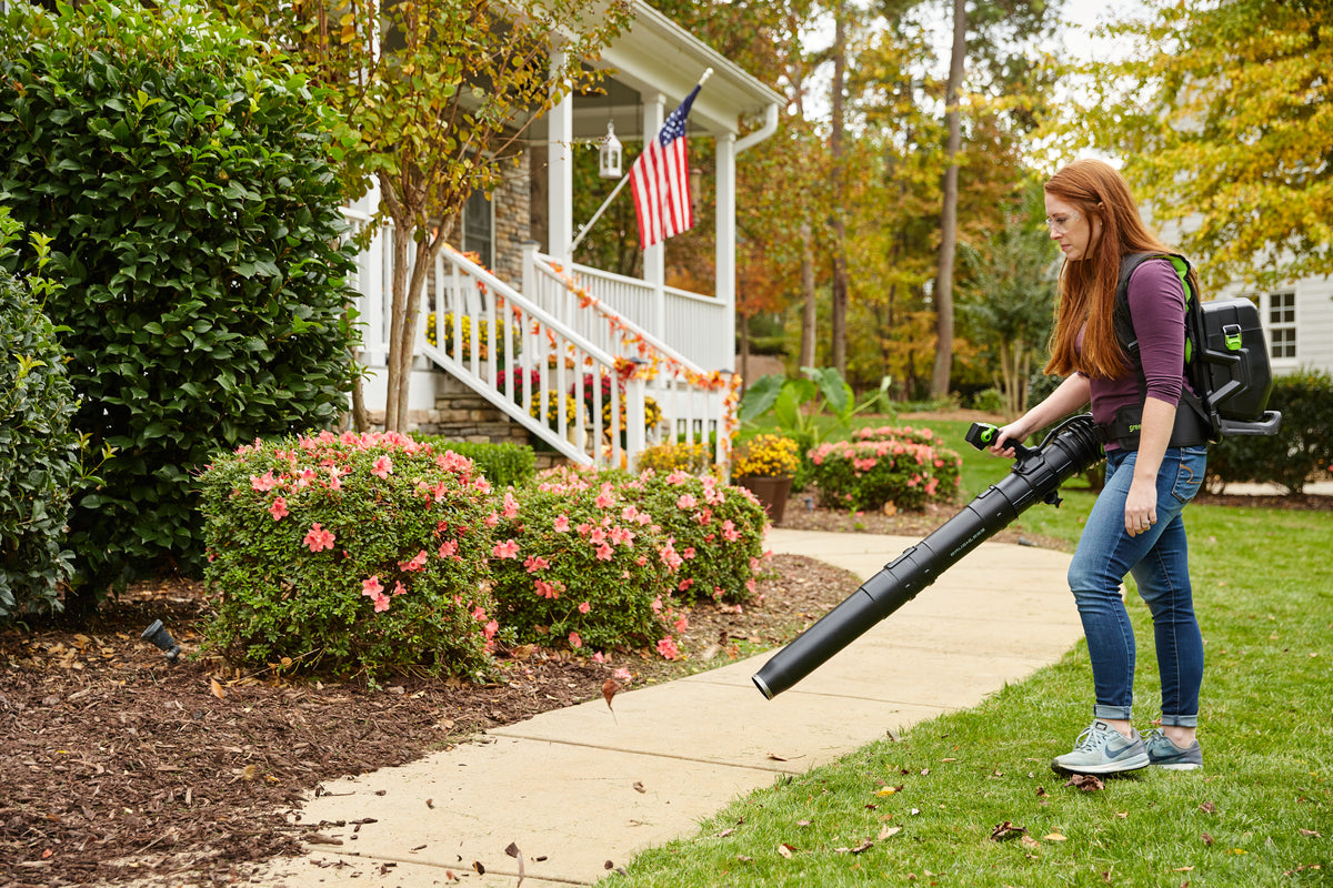 80V 690 CFM Cordless Battery Dual-Port Backpack Blower w/ Two (2) 4.0