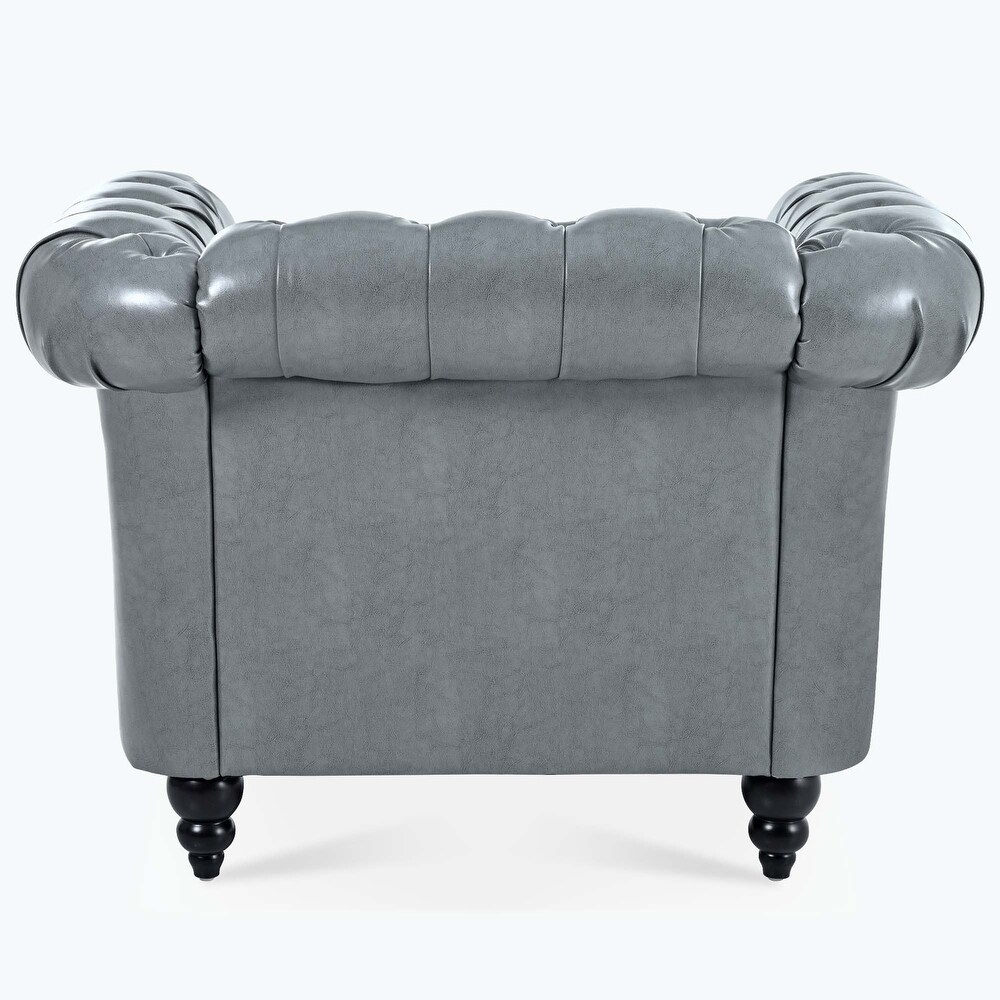 Comfortable Sofa For Living Room with tight pleated rolled arms