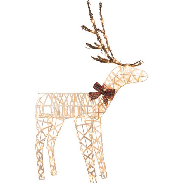 Sienna Led White 48 In 3d Wire Buck Yard Decor