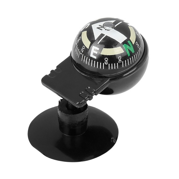 Unique Bargains Car Compass Ball Sucker Dashboard Mount Navigation Black 1 Pc