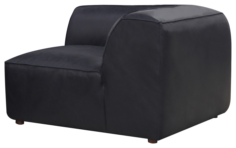 Form Corner Chair Vantage Black Leather   Contemporary   Armchairs And Accent Chairs   by GwG Outlet  Houzz