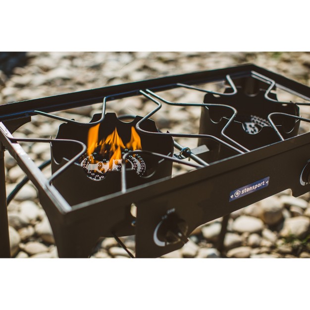 Stansport Outdoor Double Burner Stove With Stand