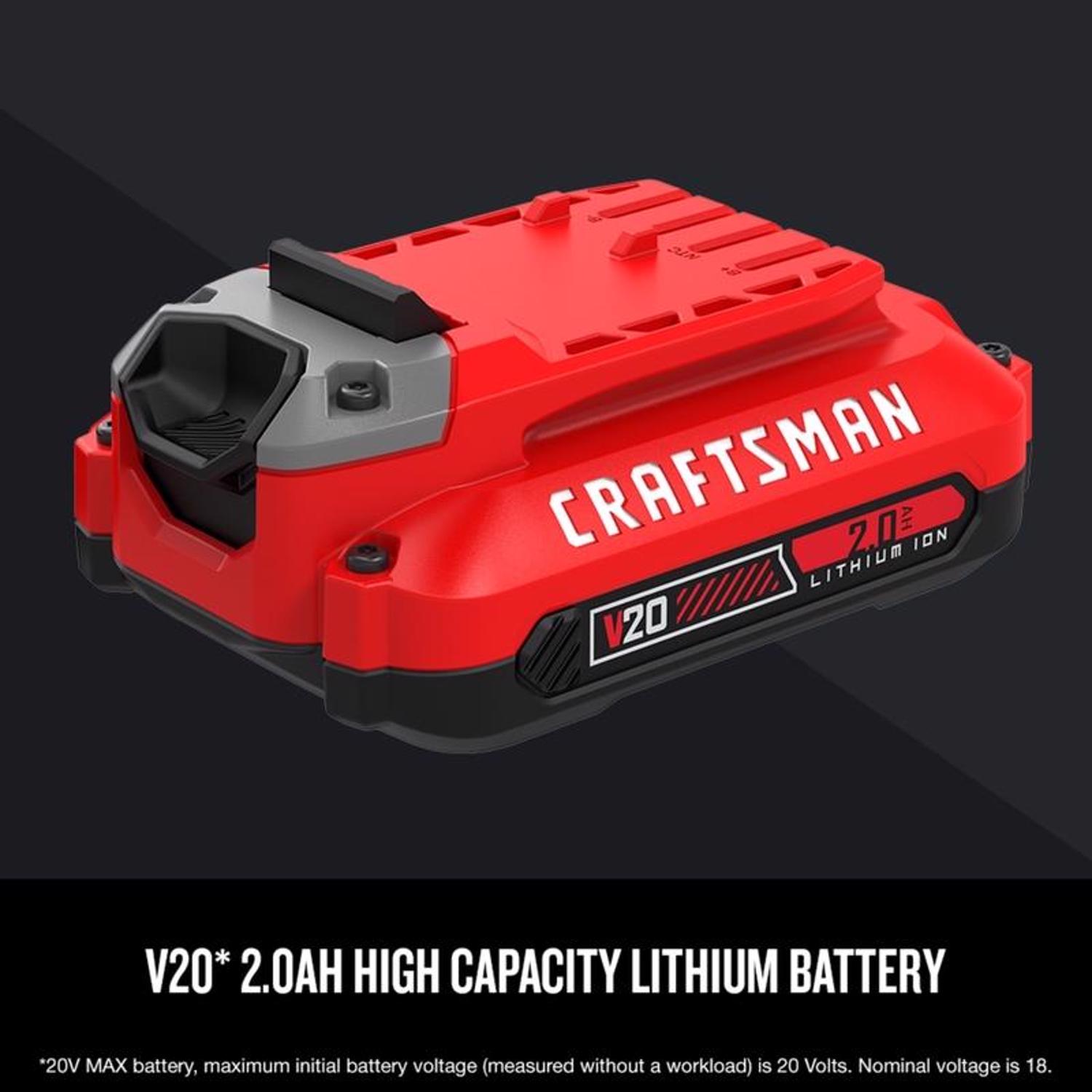 Craftsman V20 CMCB202 20 V 2 Ah Lithium-Ion Battery Pack 1 pc