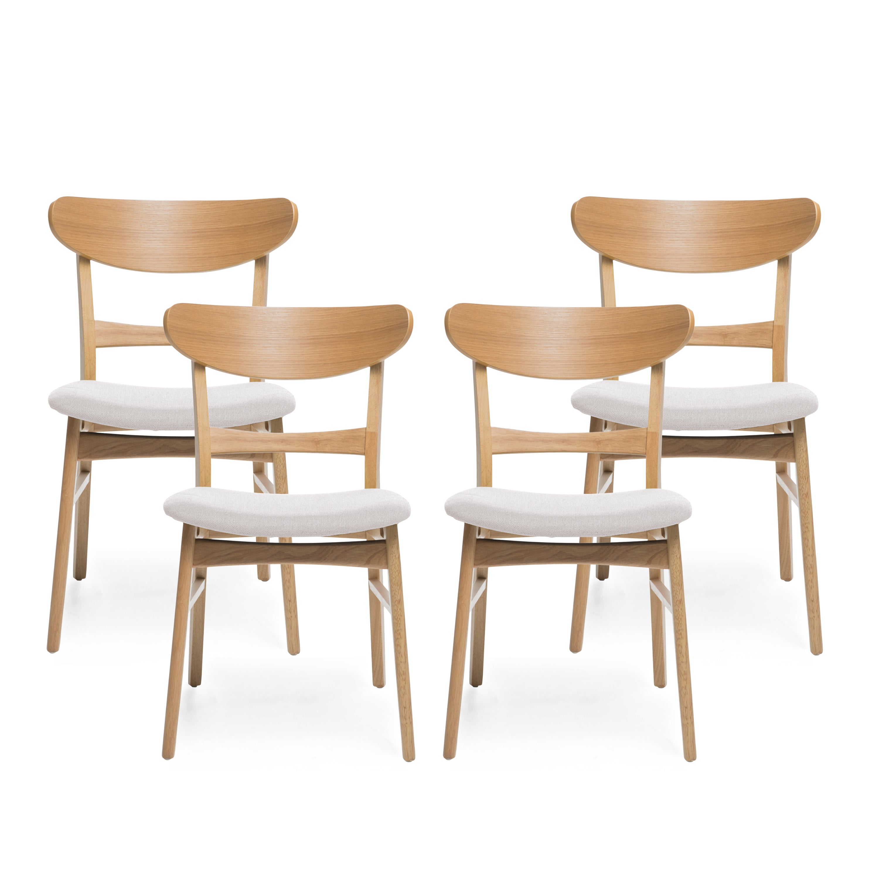 Isador Mid-Century Modern Dining Chairs (Set of 4)