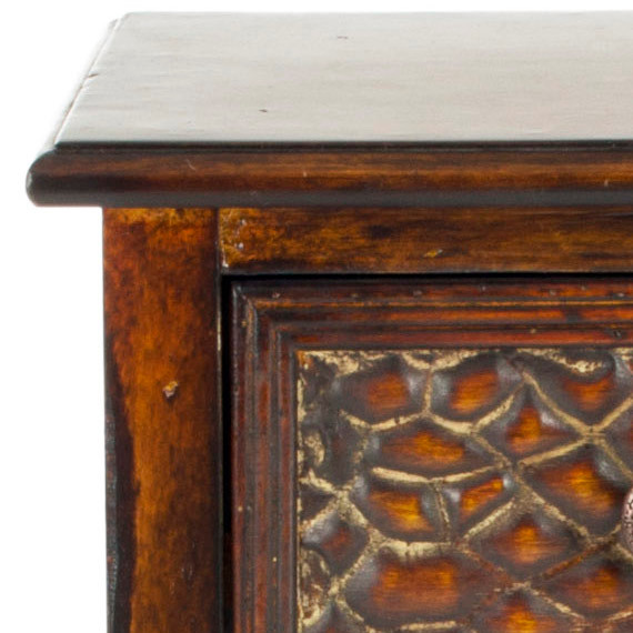 Safavieh Ernest End Table With Storage Drawer  Dark Brown   Transitional   Side Tables And End Tables   by HedgeApple  Houzz