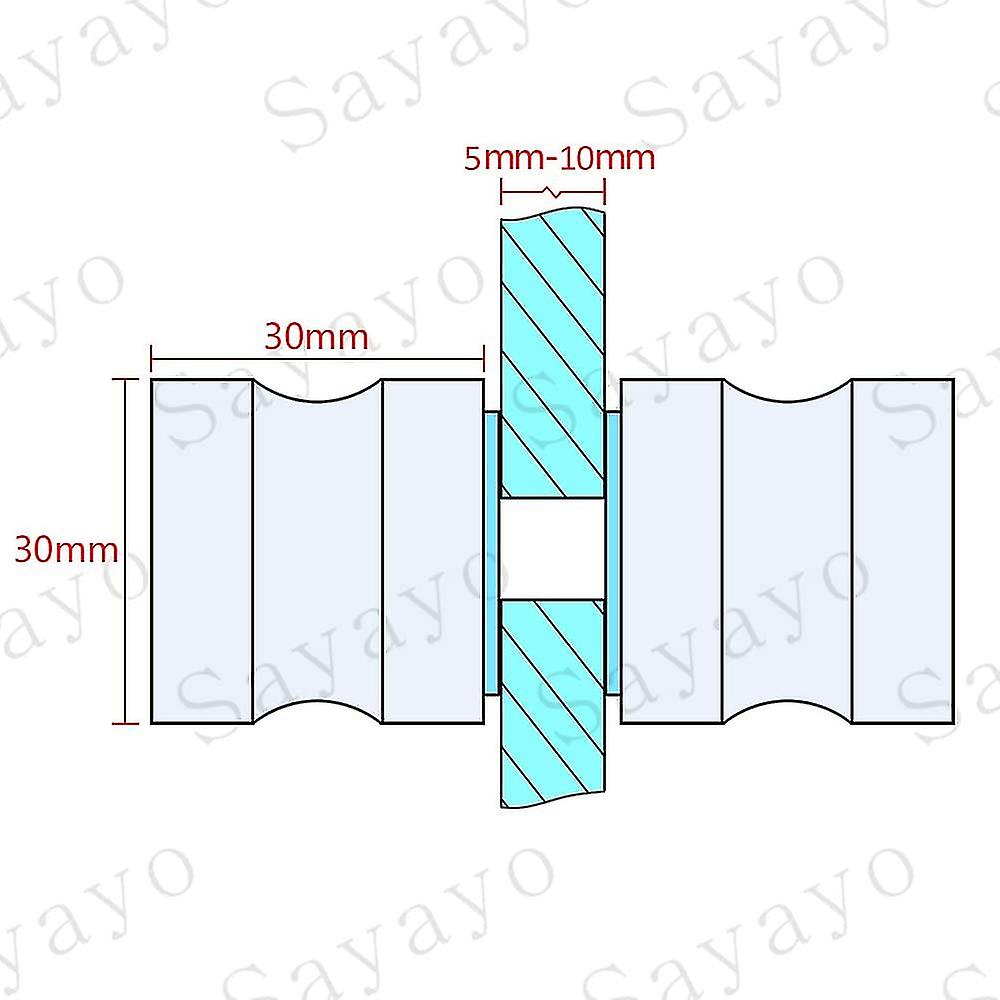 Door P Of Glass/ Door Knob Round Er Door For Bath， Less Steel Ed Finish， El5000