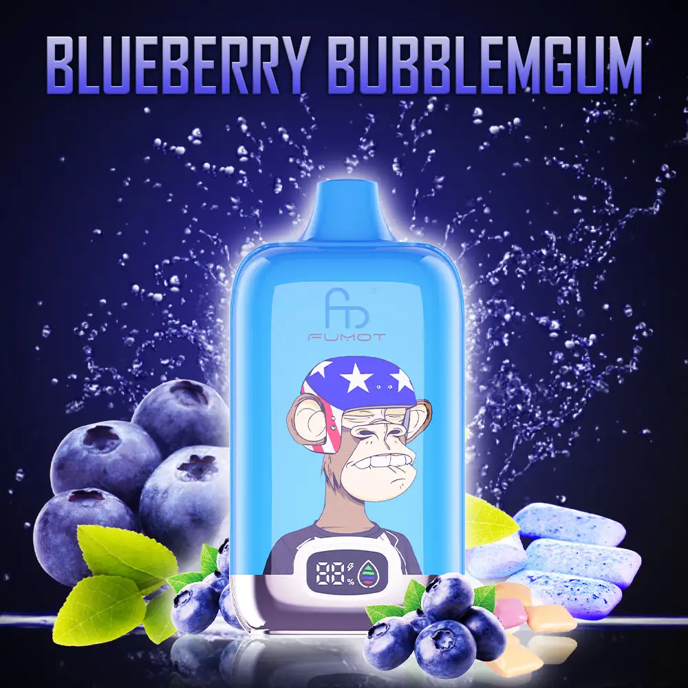 Fumot Tornado Digital Box 12000 Puffs - Blueberry Bubblegum