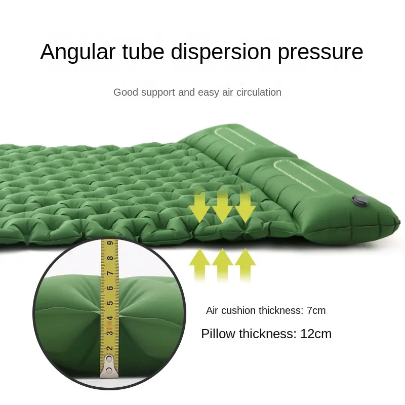 Double Air Mattress Camping Mattress Widened Outdoor Airbed Lunch Break Pad Moisture Proof Pad TPU Double Lightweight Inflatable