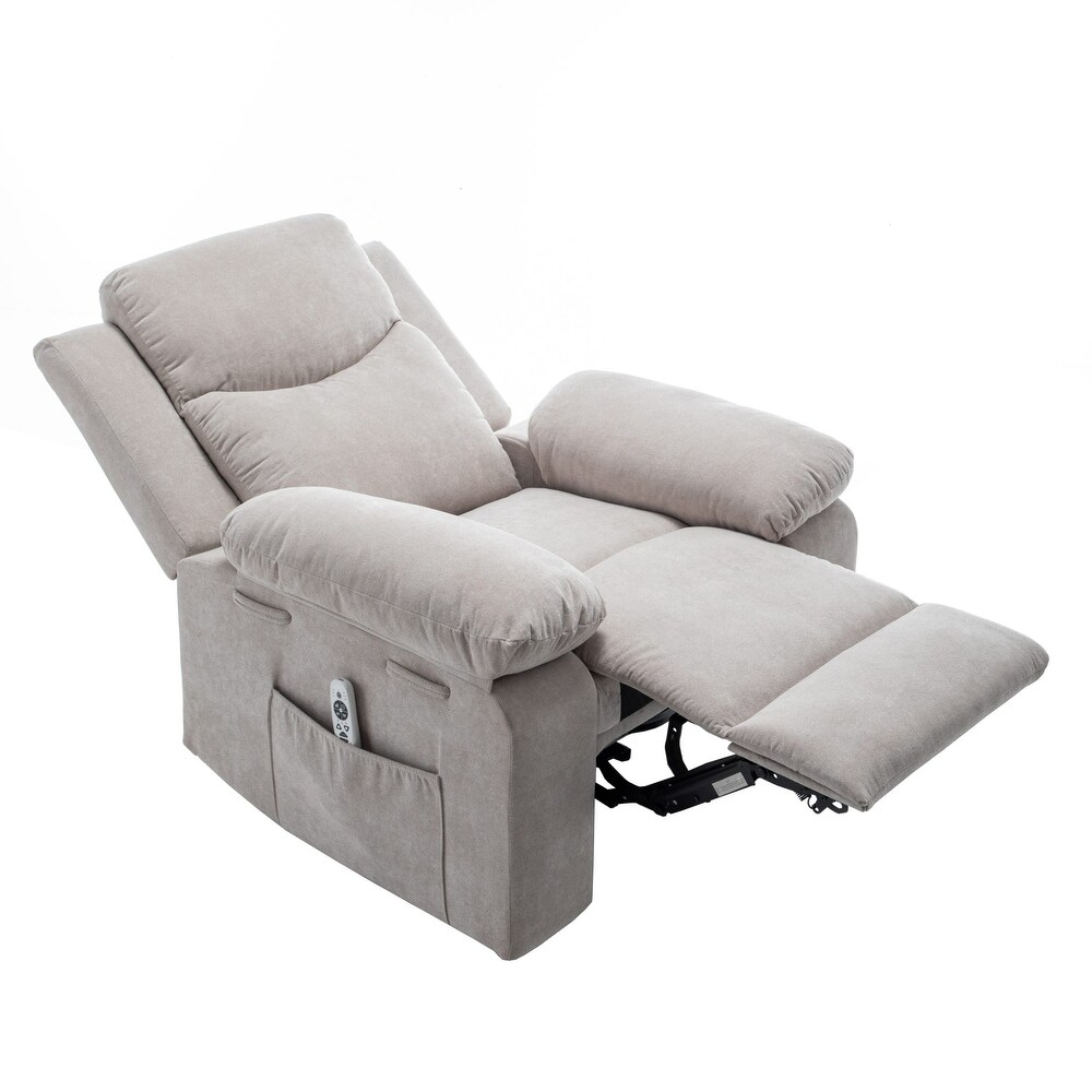 Power Recliner Chair with Adjustable Massage Function  Recliner Chair with Heating System for Living Room