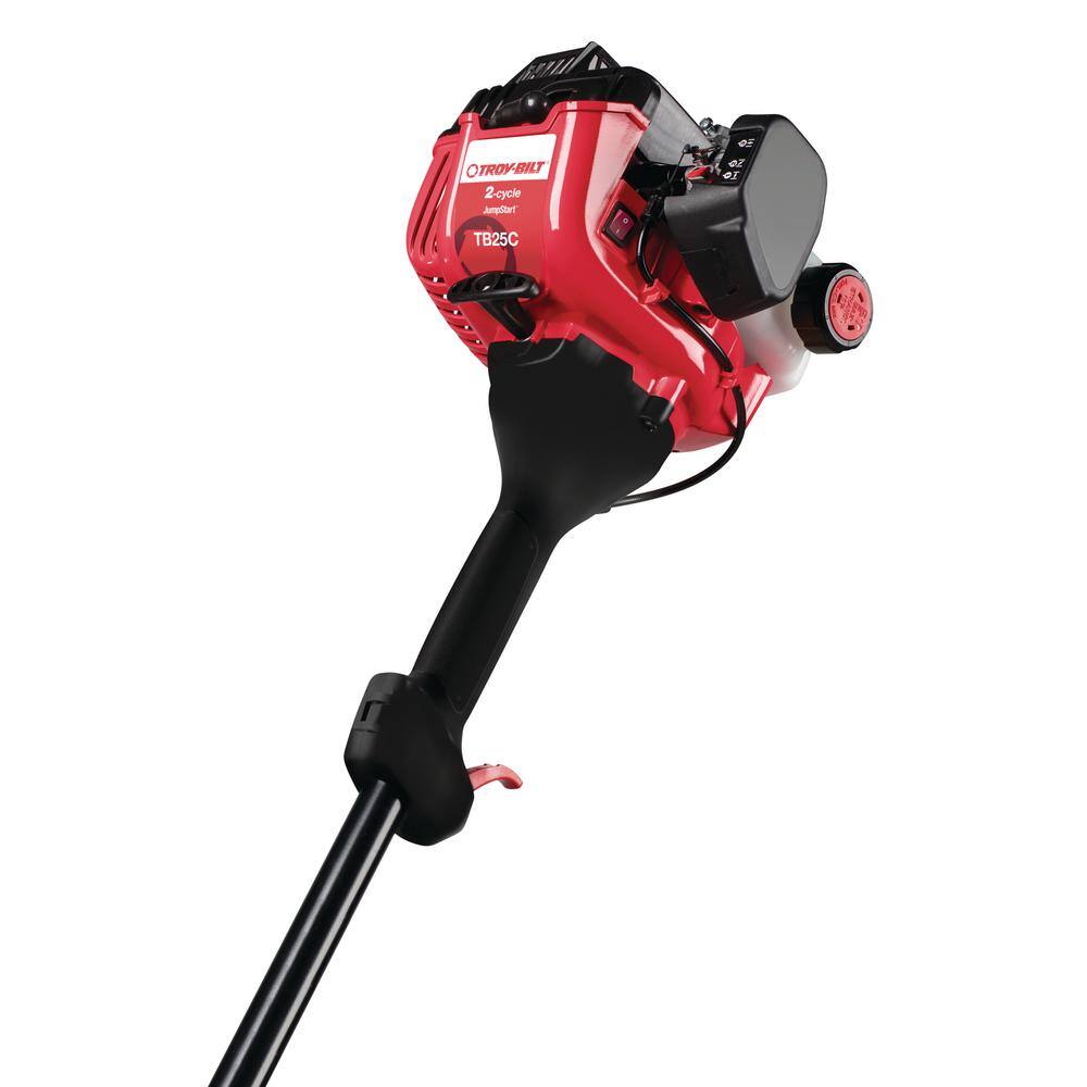 Troy-Bilt 25 cc 2-Stroke Curved Shaft Gas Trimmer with Fixed Line Trimmer Head TB25C