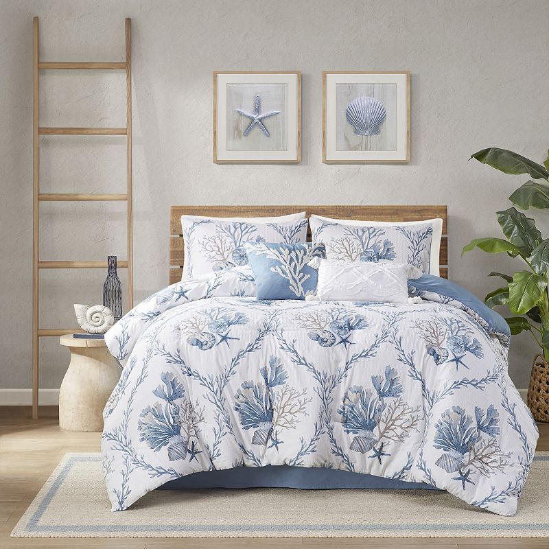 Harbor House Pismo Beach 6-Piece Oversized Cotton Comforter Set with Throw Pillows