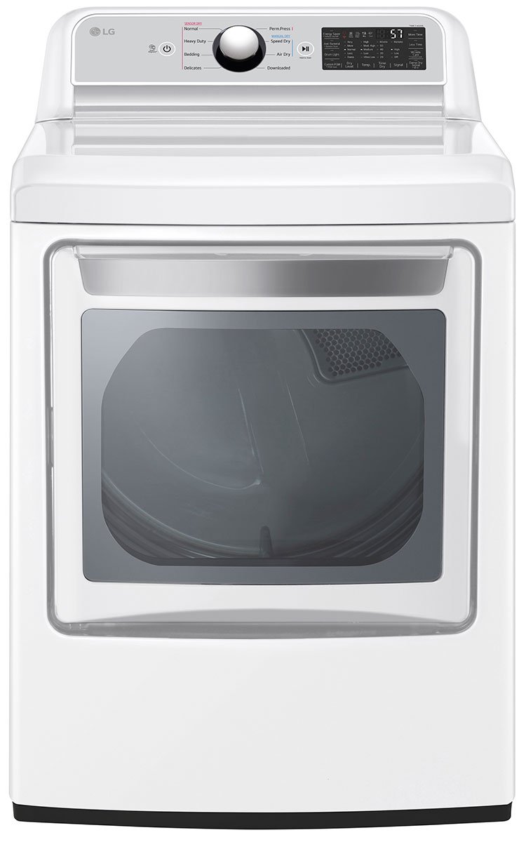 LG 7.3 Cu. Ft. White Electric Dryer With EasyLoad Door