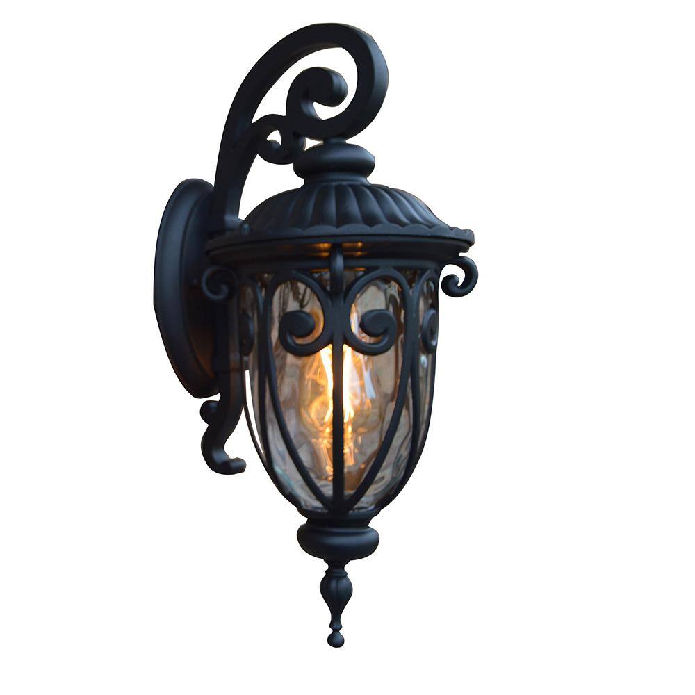 Hailee 1-Light Matte Black Outdoor Wall Lantern Sconce EL591SBL