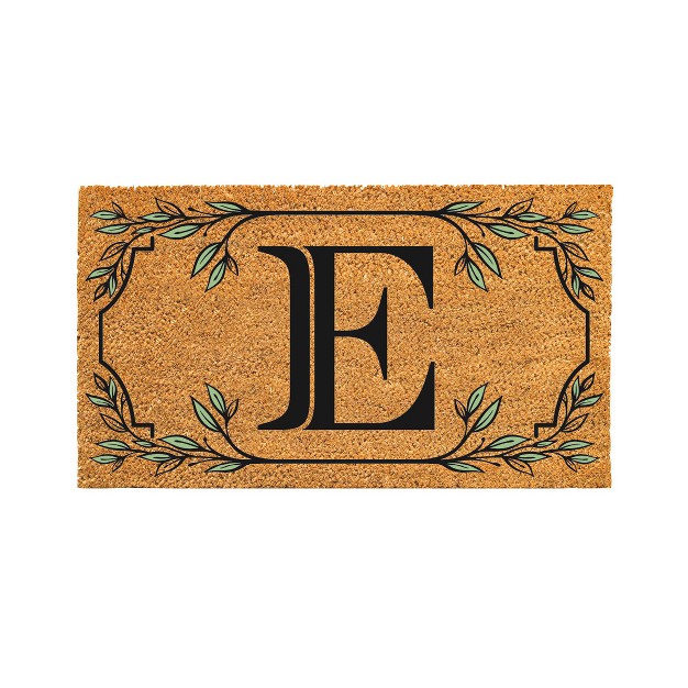 X 16 quot Monogram Coir Mat Letter quot e quot