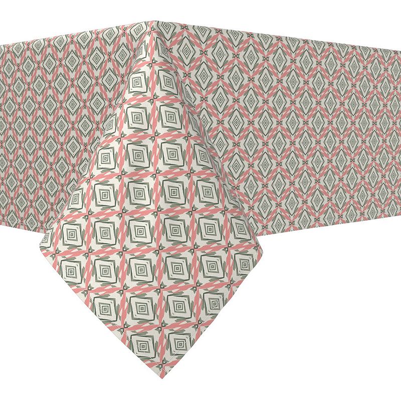 Square Tablecloth， 100% Polyester， 54x54， Modern Geometric