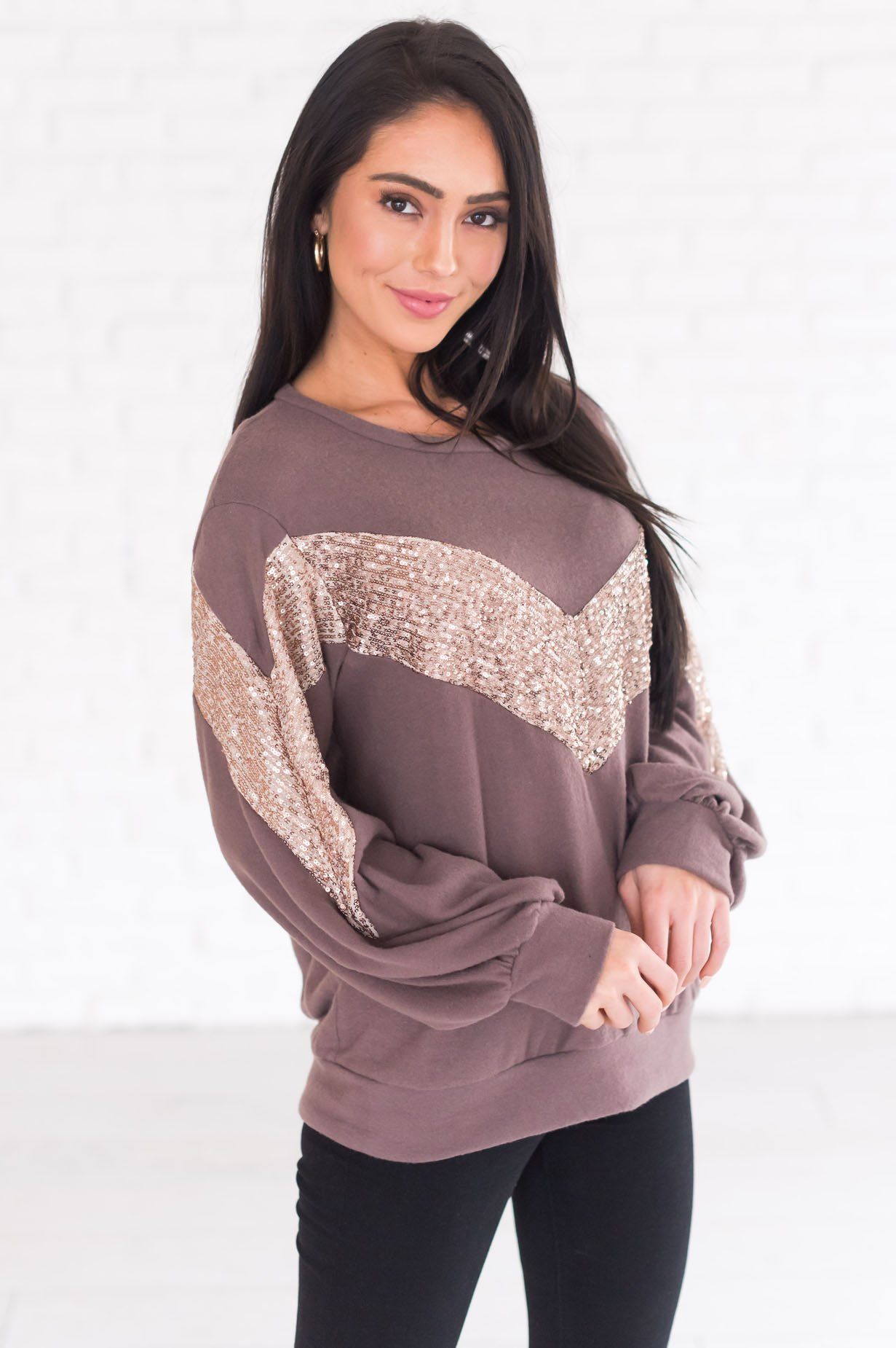 Filled With Joy Modest Fleece Top