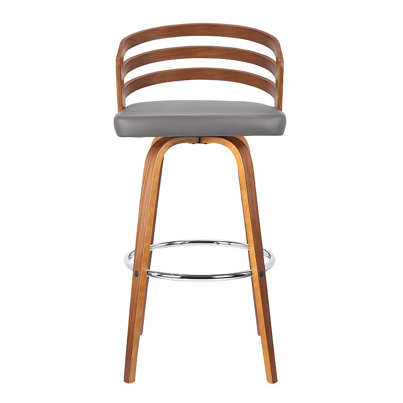 Armen Living Jayden Mid-Century Modern Swivel Bar Stool