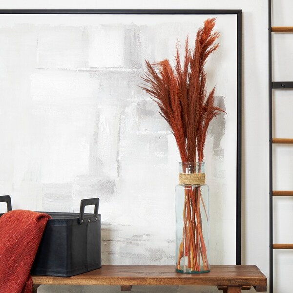 Orange Dried Plant Tall Pampas Grass Home Decor Natural Foliage