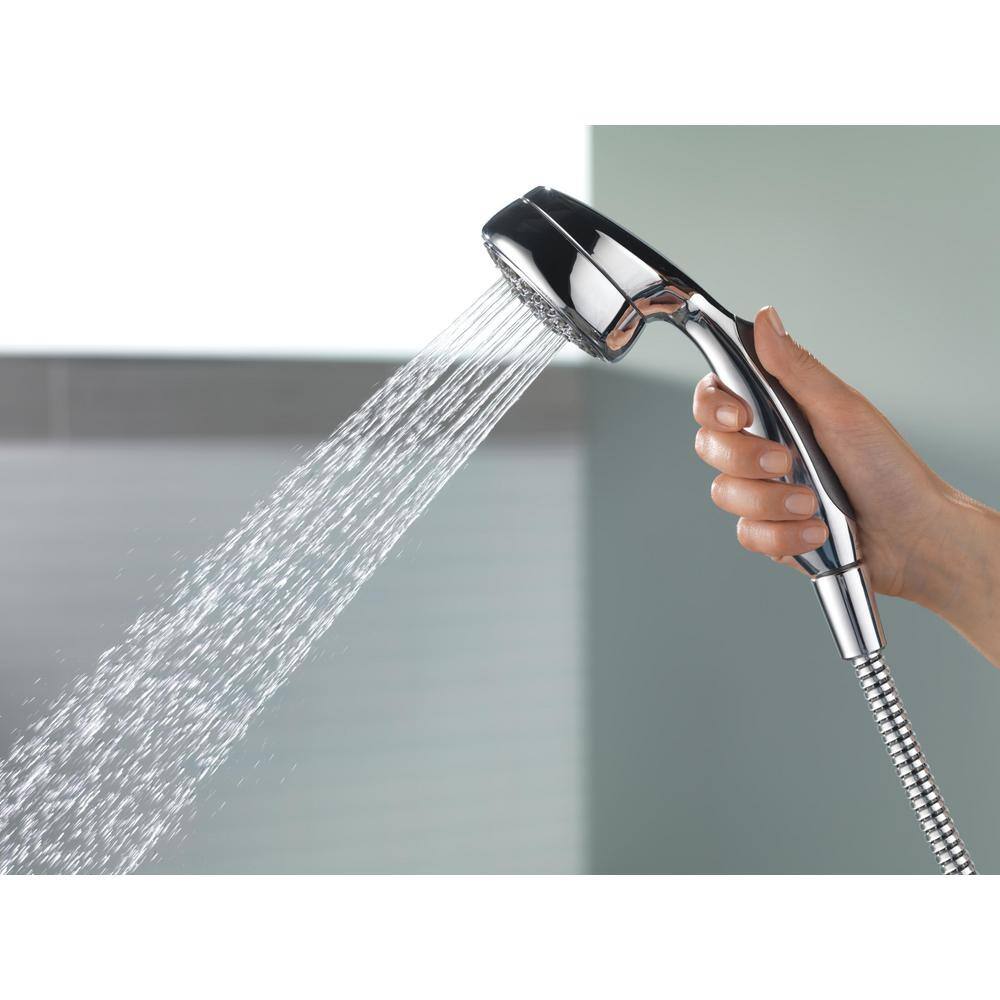 Delta 7-Spray 3.3 in. Single Wall Mount Handheld Rain Shower Head in Chrome 75700