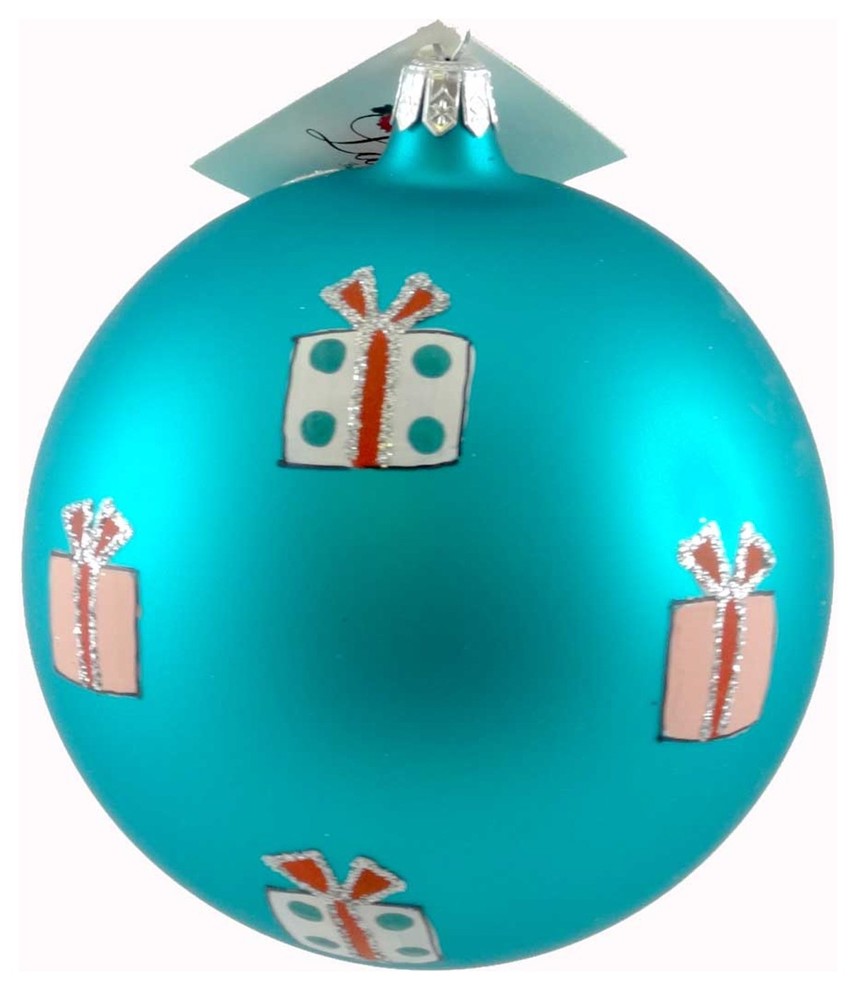 Laved Italian Ornaments SANTA WITH PRESENTS BALL Christmas Gifts Claus 24379   Contemporary   Christmas Ornaments   by Story Book Kids Inc  Houzz