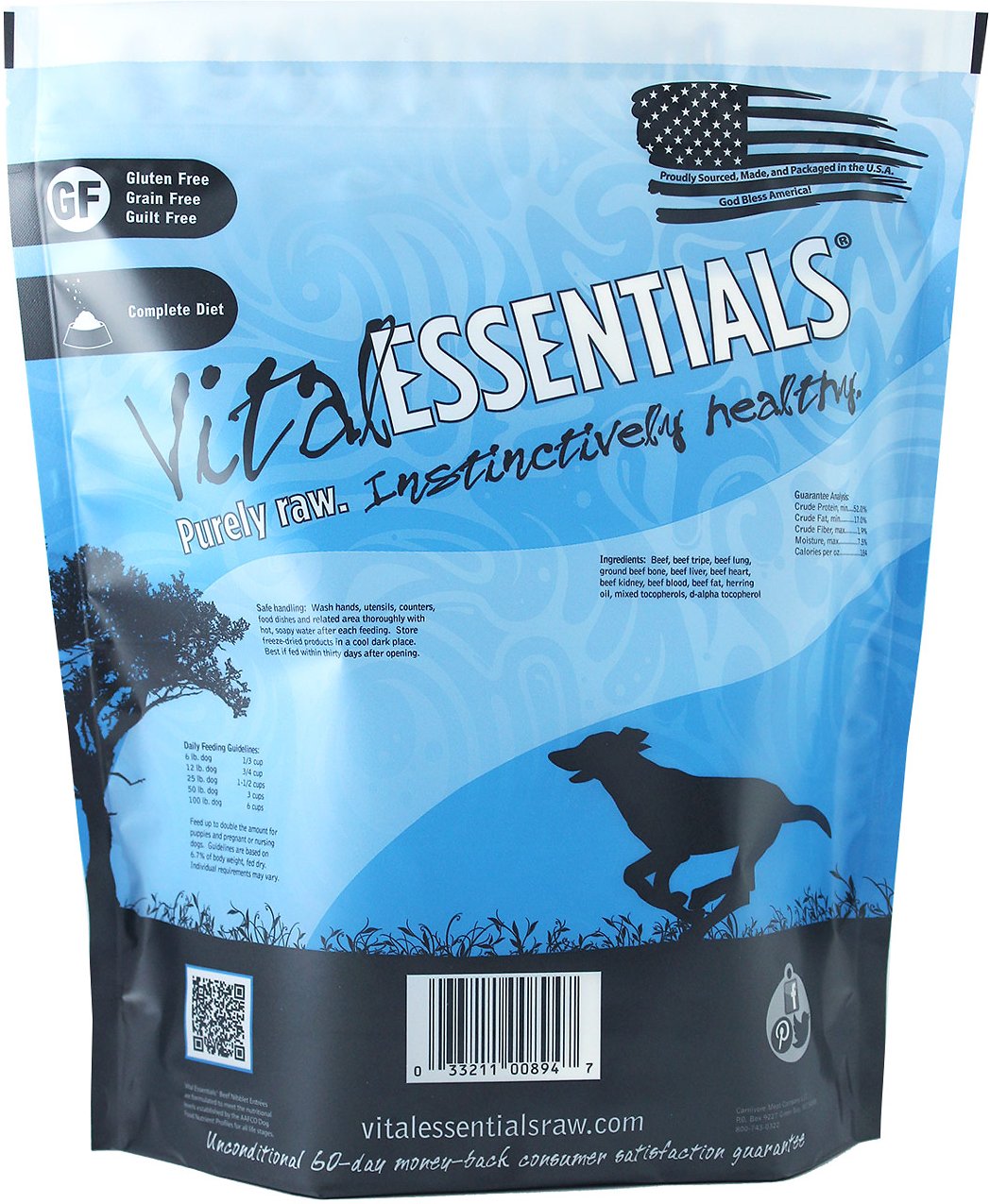 Vital Essentials Beef Entree Nibblets Grain Free Freeze Dried Raw Dog