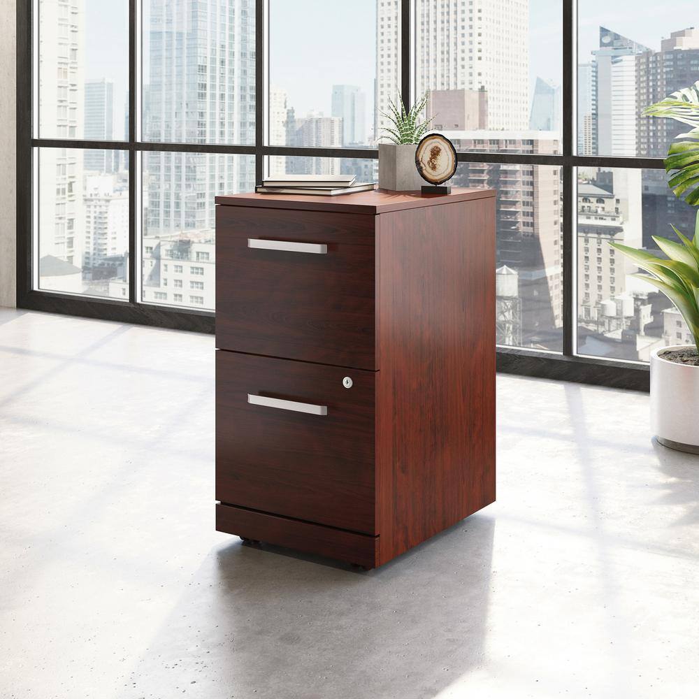 Affirm Classic Cherry Decorative Lateral File Cabinet with Hidden Casters (Comes Assembled) 426269