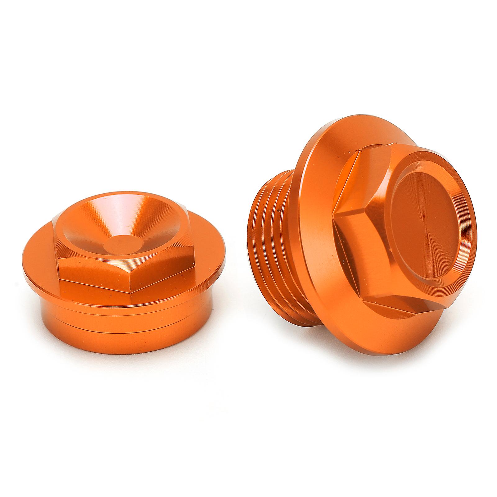 2pcs Motorcycle Front Wheel Axle Nut M18x1.5 Aluminum Replacement For 250450 Sxf 2015orange