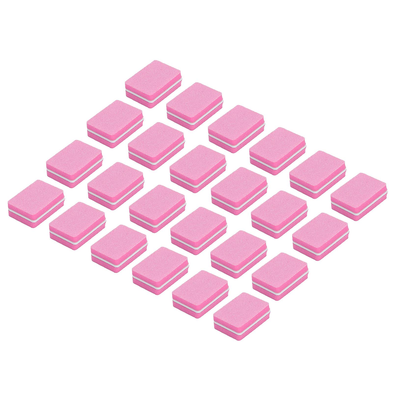 30pcs Mini Nail Buffer Professional Portable Home Salon Nail Buffing Sanding Block Manicure Toolpink