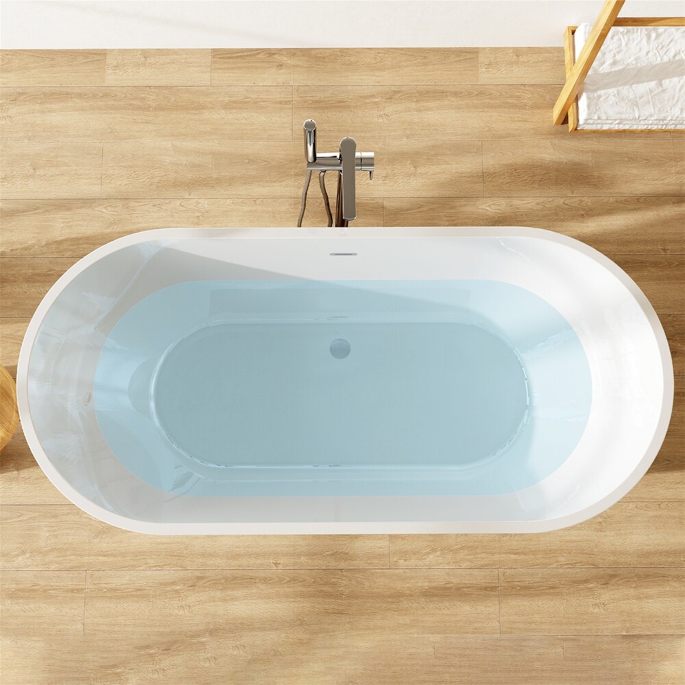 Small Classic Oval Shape Acrylic Soaking Bathtub