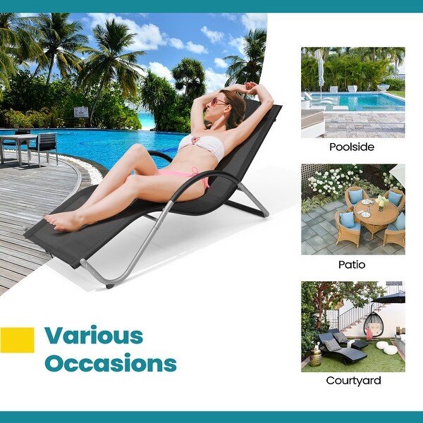 Pellebant Outdoor Patio Chaise Lounge Chairs with Headrest