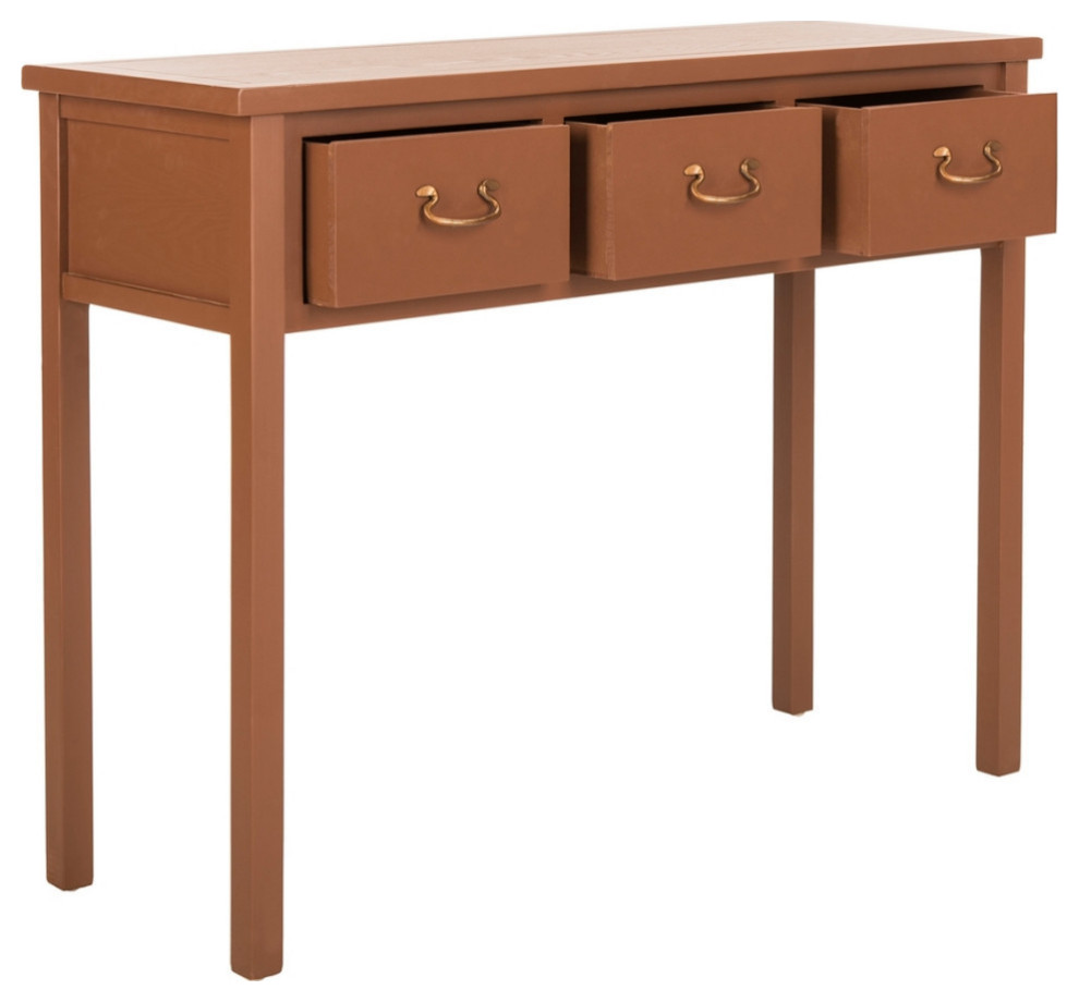 Lou Console With Storage Drawers  Terracotta   Transitional   Console Tables   by Rustic Home Furniture Deco  Houzz