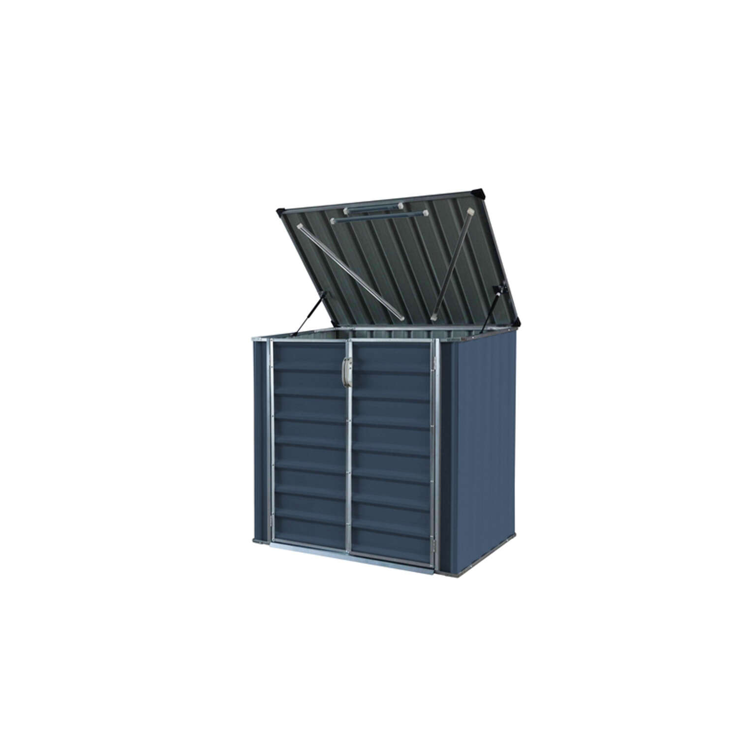 Build-Well 5 ft. x 3 ft. Metal Horizontal Modern Storage Shed without Floor Kit