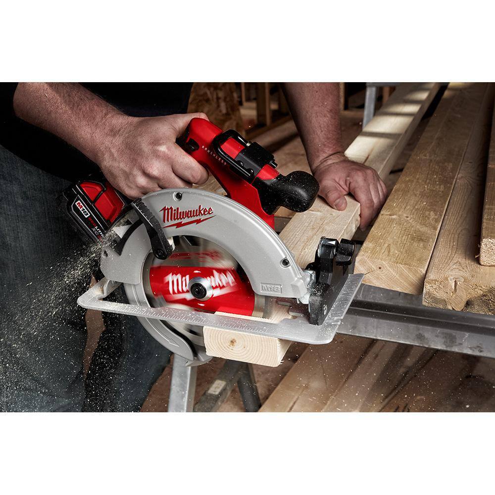 MW M18 FUEL 18V Lithium-Ion Brushless Cordless Jig Saw and 7-14 in. Circular Saw with (2) 6.0Ah Batteries 2737-20-2631-20-48-11-1862