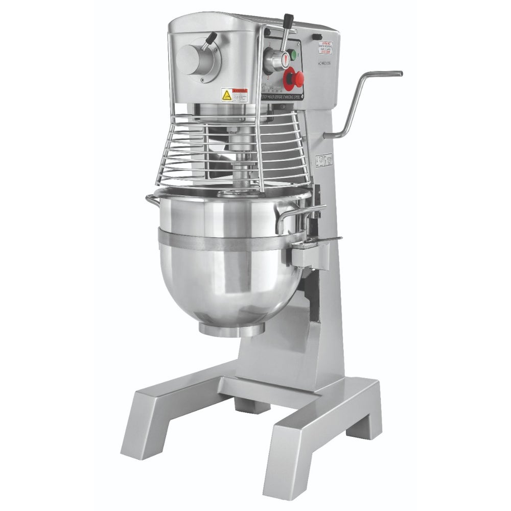 Chronos 30R-003 Commercial 30 Qt. Planetary Stand Mixer with Bowl， Guard， Accessories， and #12 Attachment Hub， 120V， 1-3/4 HP