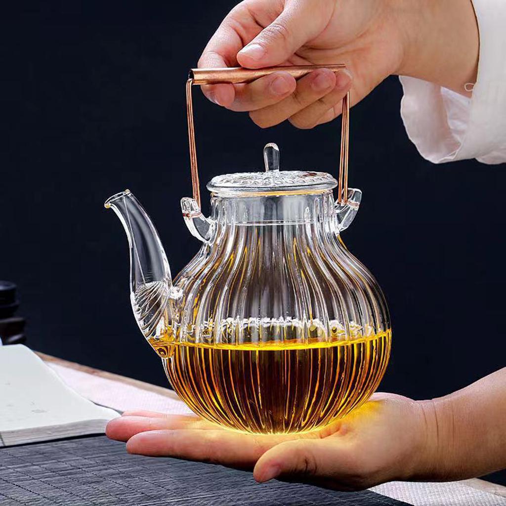 Transparent Teapot Large Capacity Handmade Maker Heat Resistant for Flowering Tea Chinese Puer Tea office and home Kitchen Accessories