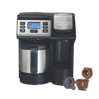 Hamilton Beach FlexBrew Trio 12-Cup Black Coffee Maker with Thermal Carafe 49920