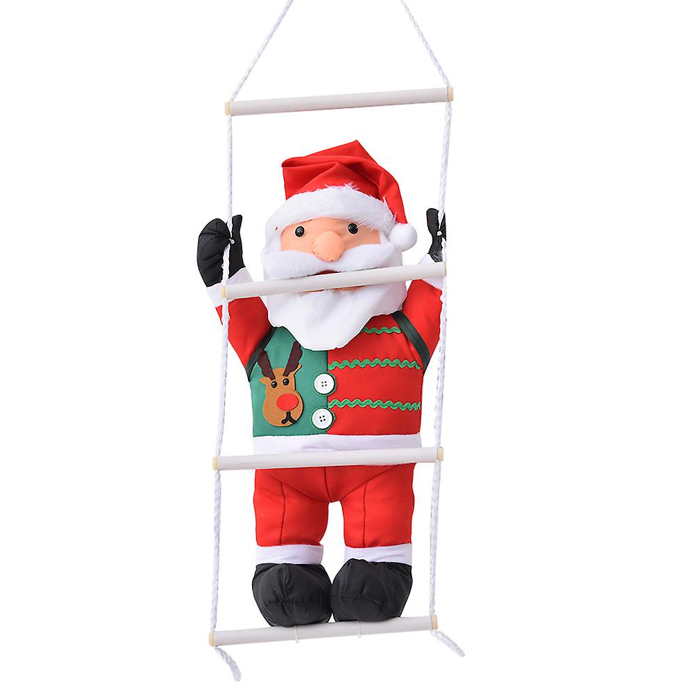 60cm Christmas Santa Claus Ladder Rope Climbing Hanging Doll Toy Gift Decorationladder