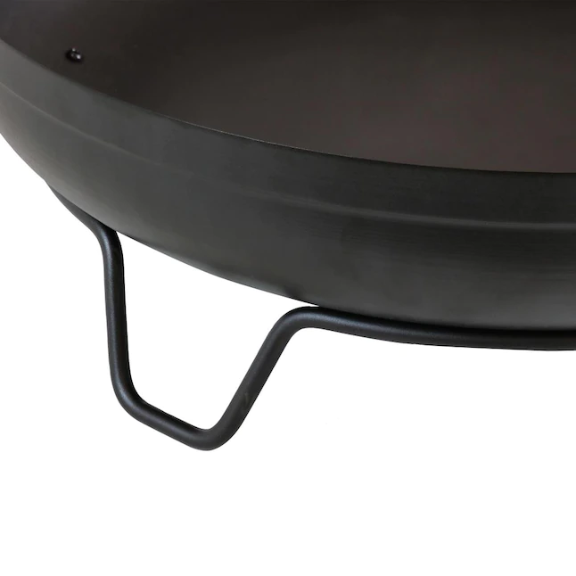 Sunnydaze Decor RCM-542 23.5-in W Black Steel Wood-Burning Fire Pit