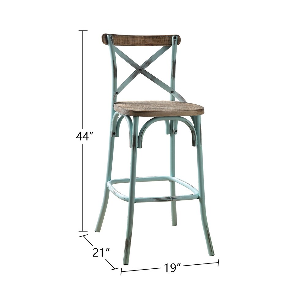 Metal Bar Chair with X Backrest Design